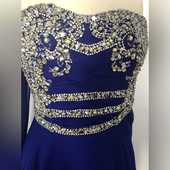 Brand NEW Size 4 Rianna Couture Royal Blue Dress - Picture 6 of 9